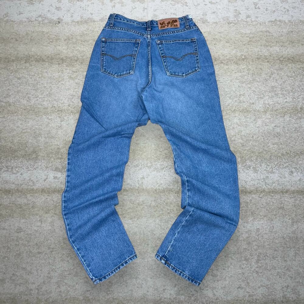 Vintage 90s Bum Equipment Jeans 28x32 Relaxed Tapered Ankle Medium Wash